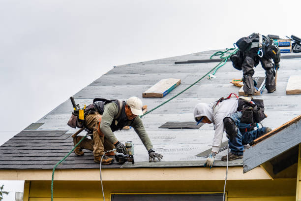 Professional Gutter Installation technician working in Bishopville, SC